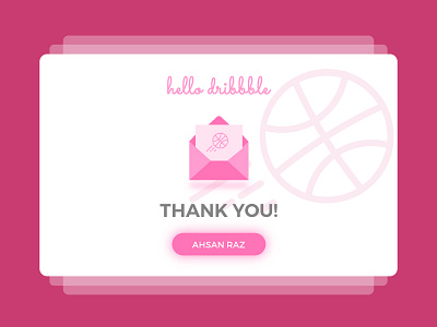 Thank you Ahsan Raz debut debut shot dribbble first shot invite thank thank you