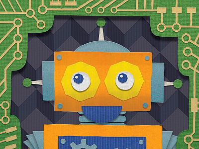 Paper Craft Robot collage craft paper photoshop robot texture textures