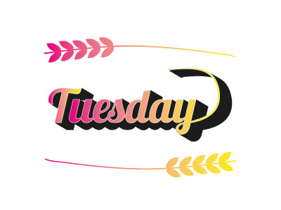 Type Tuesday design experiment graphic illustrator pink type typography vector yellow