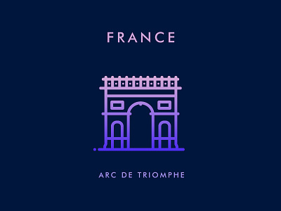 Arc de Triomphe arc de triomphe architecture buildings cities france illustrator landmarks logo travel vector