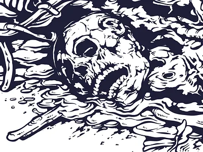 Wasteland Skull junkyard rot skull wasteland