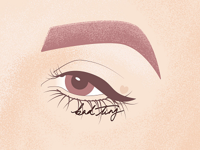 bad ting eye girl illustration texture valentines