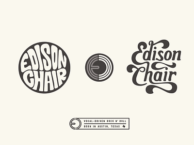 logos 70s austin band brand edison hand lettered hand lettering refresh retro script