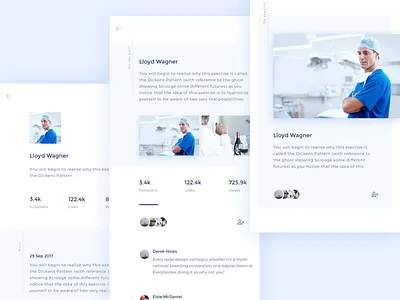 Social Network APP-Concept app blue card ios medical service neat ppt social network ui white word