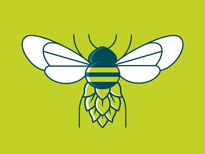 Hoppy Wings bee hop illustration vector