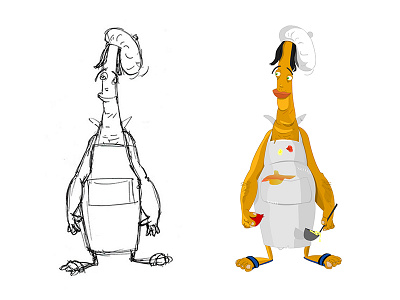 "Ginger" The Dirty Cook character character design chef cook sketch
