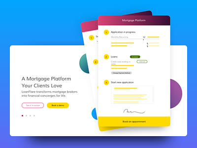 Loanflare landing page banking broker clean dailyui landing marketing mortgage ui ux