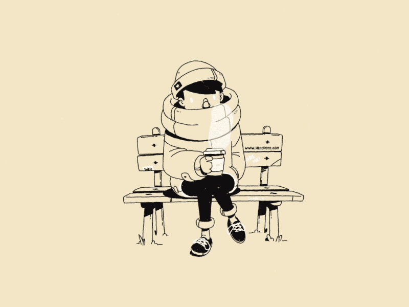 Spare Time character design gif illustration motion design
