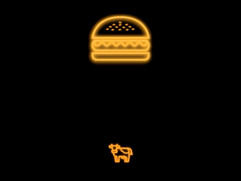 Galaxy Burguer aftereffects illustrator neon