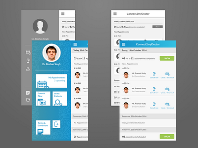 Connect2mydoctor app doctor ui ux visual design wireframe