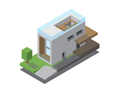 Isometric House 3d architecture house illustration illustrator isometric vector