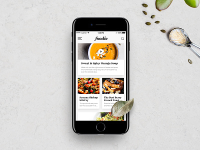 Foodie for iPhone app food graveyard ios ui ux yummy