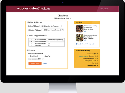 Ecommerce checkout ecommerce checkout tea uid wanderlustea