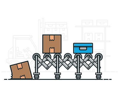 Conveyor Belt Oops belt brand conveyor corporate error illustrator tech vector