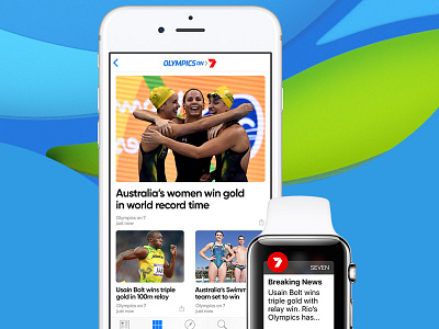 Rio 2016 Olympic Games with Apple News animation interface iphone mobile olympics prototyping rio 2016 ui ux