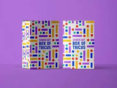 Genius Hut > Box Design brand branding color colour identity logo logomark packaging type