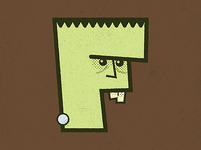 F, that guy. alphabet cartoon design graphic illustration letter letterfaces lettering typefaces typeheads typetuesday typography