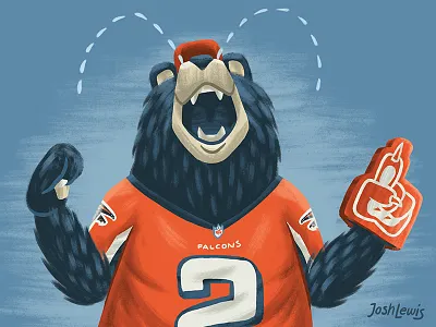 The Agony Of Defeat atlanta falcons bear book children editorial fan football illustration kids