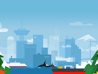 Vancouver skyline city skyline vancouver vector