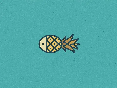Pineapple Fish branding design fish illustration logo logo design pineapple