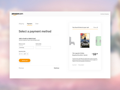 Daily UI 002 amazon checkout daily design ui web