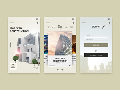 Modern ap construction design house industry modern ui