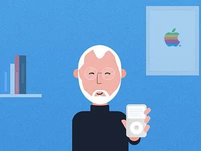 Steve Jobs apple illustration ipod steve jobs