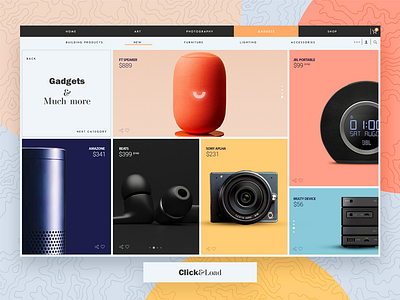 Unique Gadgets web page color design desktop gadgets krs modern products responsive ui ux