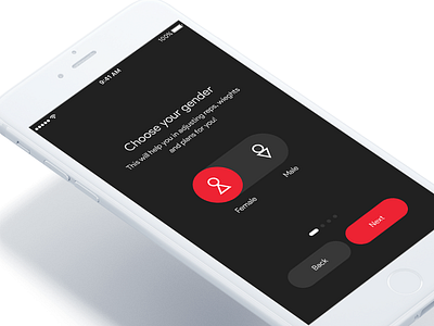 037 Choose your gender app screen choose design dribbble gender illstration ios male. female mobile ui ux