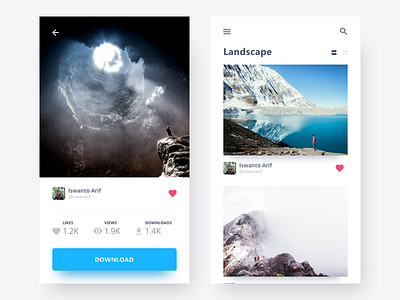 Detail And Categoreis Stock Image app categories clean gallery minimal mobile simple ui ux