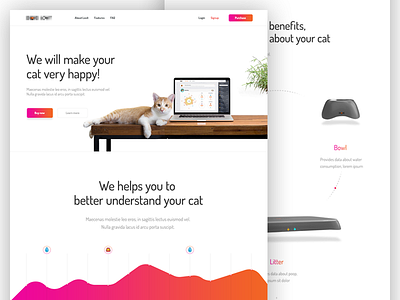 Cats cat dashboard landing ui ux