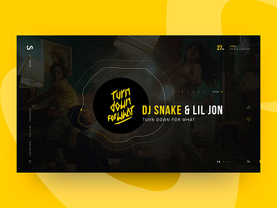 DJ Snake Home Page Concept concept dj home page music snake ui web web design yellow