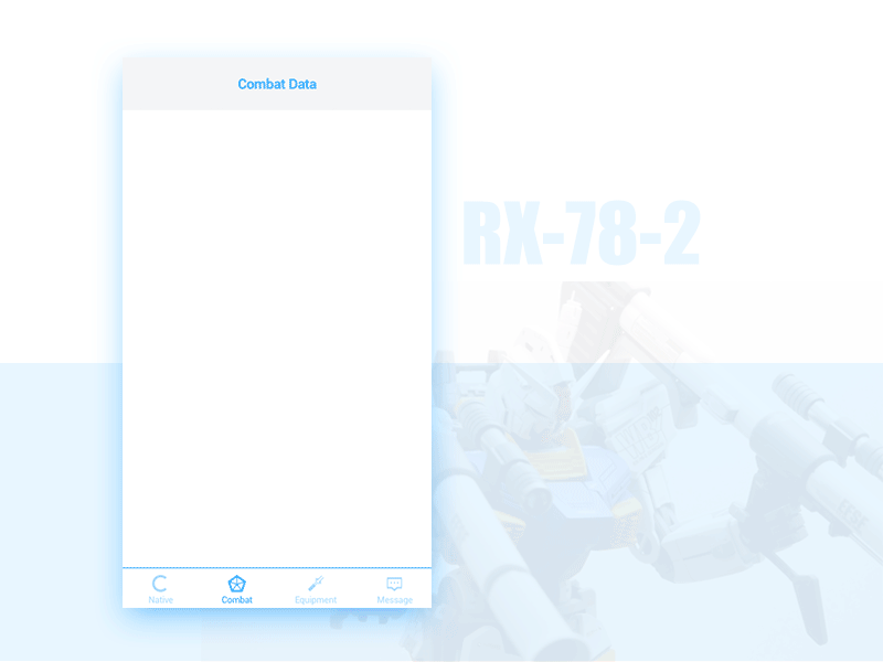 Gundam app Combat Data animate gundam motion phone robot ui zeong
