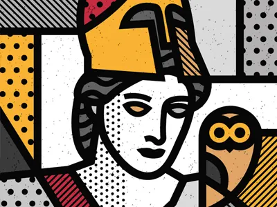 Athena abstract ancient athena geometric gods greek illustration mytholoy packaging pop art soaps