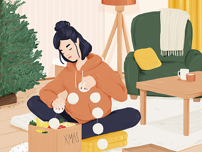 End of holidays holidays illustration xmas