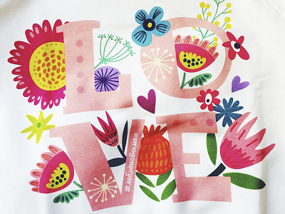Love Print clinique floral flowers marushabelle print