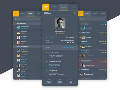 UI Tracking Screens address ai animation app dashboard delivery app dispatch fleet fleet managament graph ipad logistic logistics map scroll stats tracking ui user vehicle