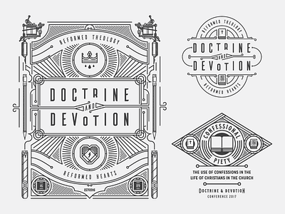 Doctrine & Devotion (Branding) badge branding corporate logo