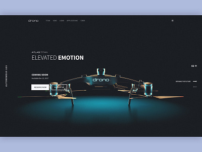 Drone Landing Page autonomous drones landing page product uavs website