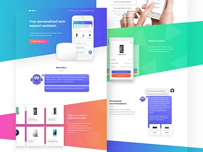 Obvy - Personalized Tech Support Assistant android app chat bot gradient ios message mobile obvy tech wifi