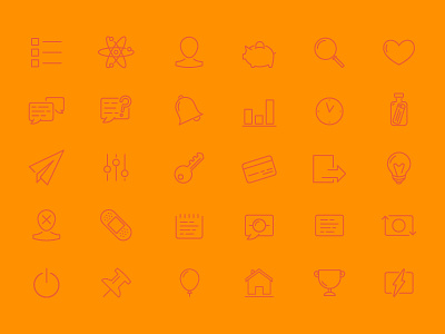 App Icons app design graphic design icons line art live streaming minimal mobile orange video