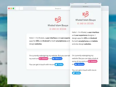 Portfolio Temporary Page desktop interface mobile portfolio responsive ui ux web webdesign