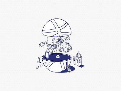 Hello Dribbble!! debut illustration