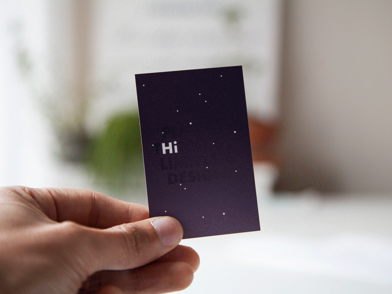 Check that spot uv! business card design gif offset play print space spot uv think