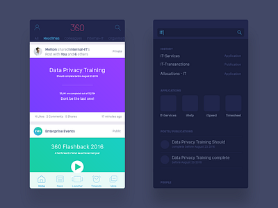 Enterprise 360 android app design enterprise interface ios social ui ux web