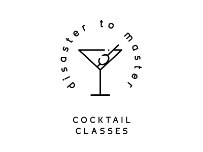 disaster to master bulgaira classes cocktail design icon line logo sofia typography