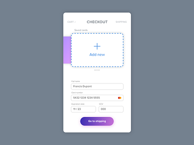 #002 - Checkout page for #DailyUI checkout daily ui design sketch ui