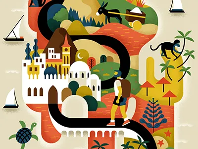 Postcard from Zanzibar africa castle city country desert island nature postcard poster tourism travel traveler