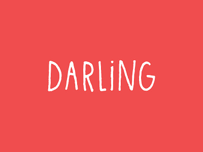 DARLiNG darling food hand drawn packaging typography
