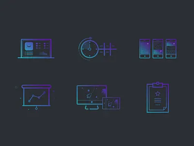 Online business icons ads advertising banner icon interstitial marketing mobile playable pop up presentations stats